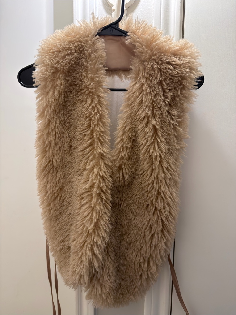 Tan Faux Shearling Vest